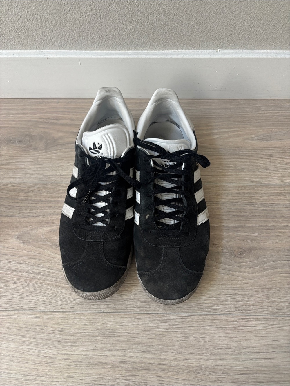 adidas Men’s Black & White Suede Sneakers